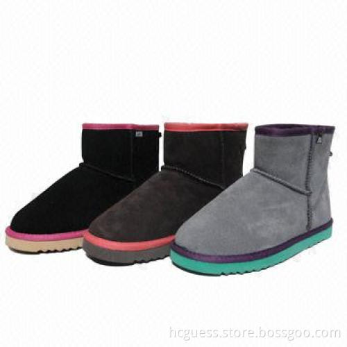 2013 New 5854 Style Fashionable Snow Boots with Double Face Sheepskin Material